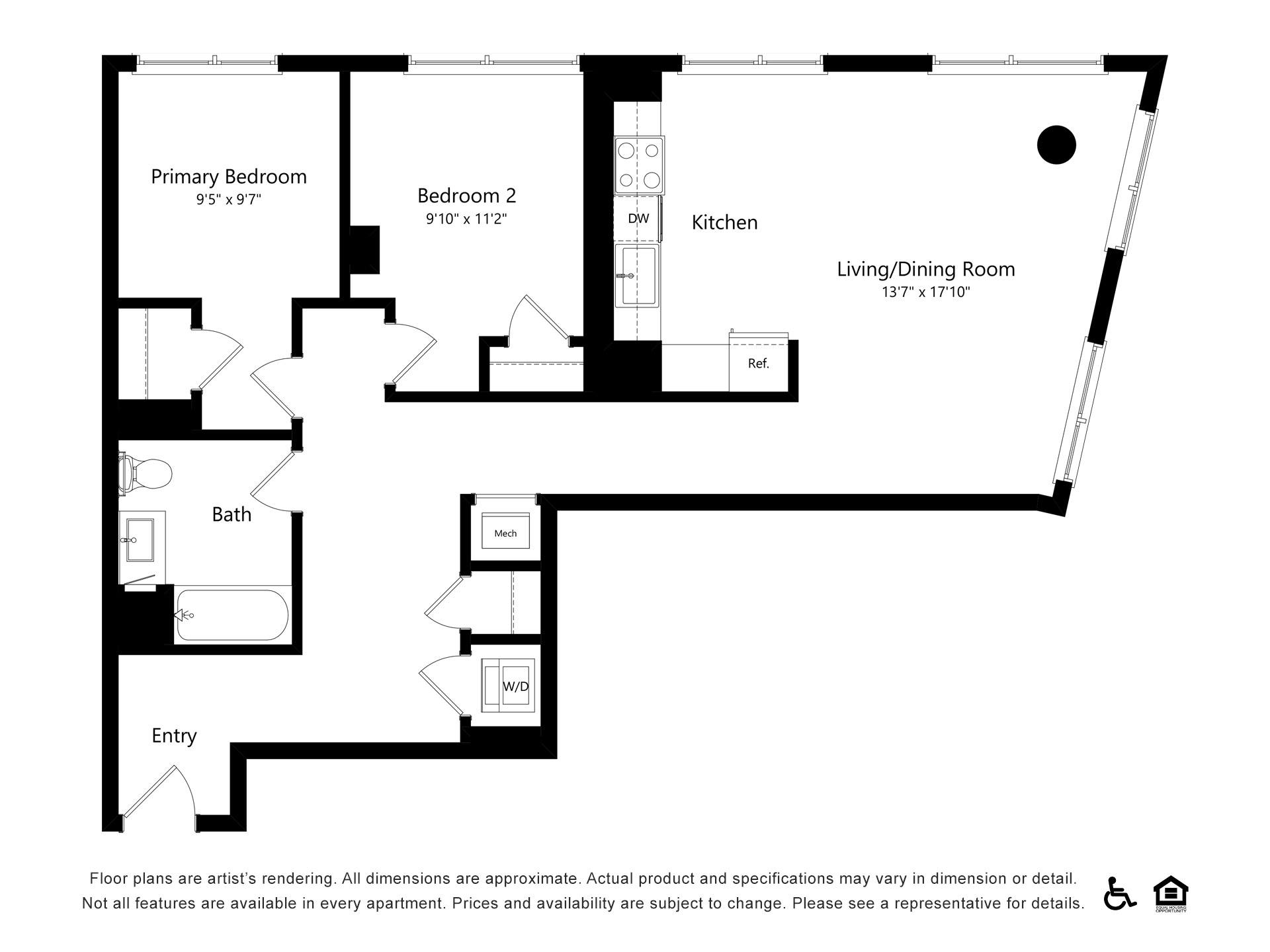 Floor plan layout diagram for B21